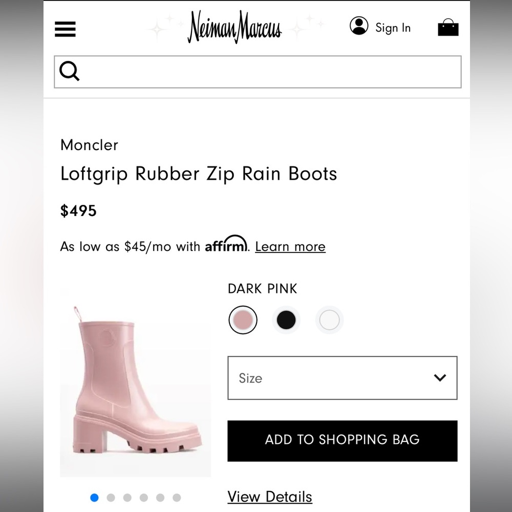 MONCLER  - DARK PINK - NEW IN BOX - NEVER WORN - RETAIL $495 - RAIN BOOTS - Picture 5 of 5